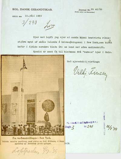 Br&eacute;f Vilhj&aacute;lms Finsen og &uacute;rklippa